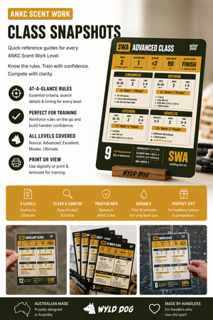 ANKC Scent Work Class Snapshots | Printable Training Reference | Wyld Dog